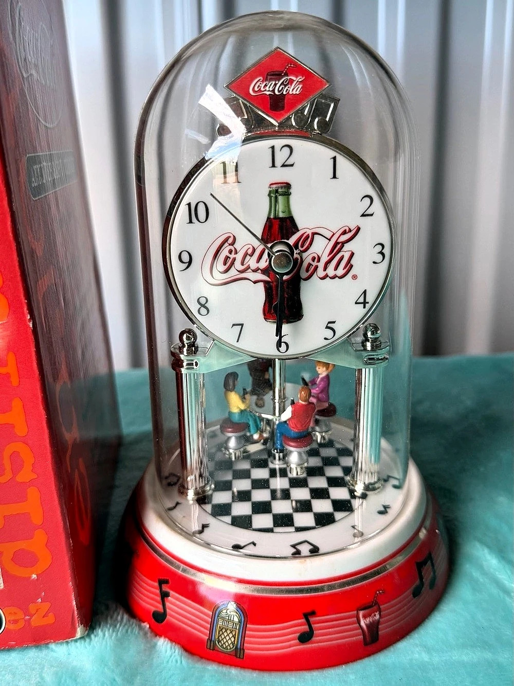 Coca-Cola The Diner Anniversary Dome Clock Decor
